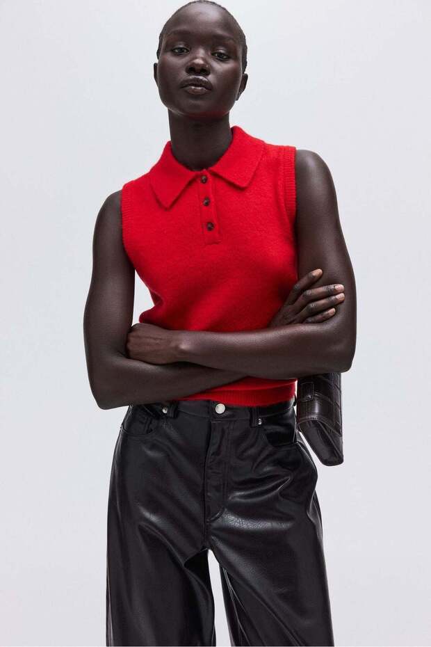 سترة صوفية ذات ياقة - 1