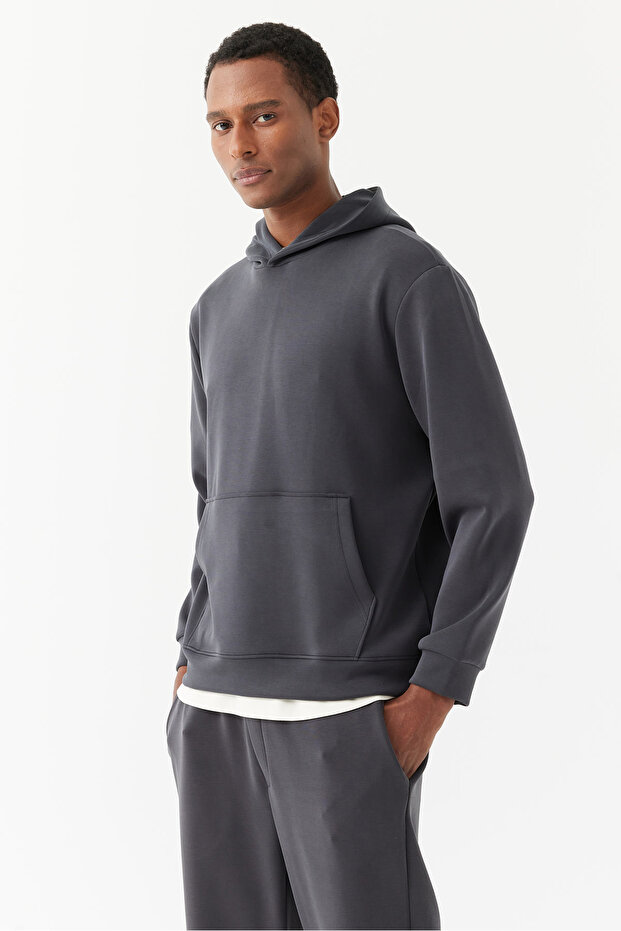 Erkek Kapüşonlu Sweat Üst - 1