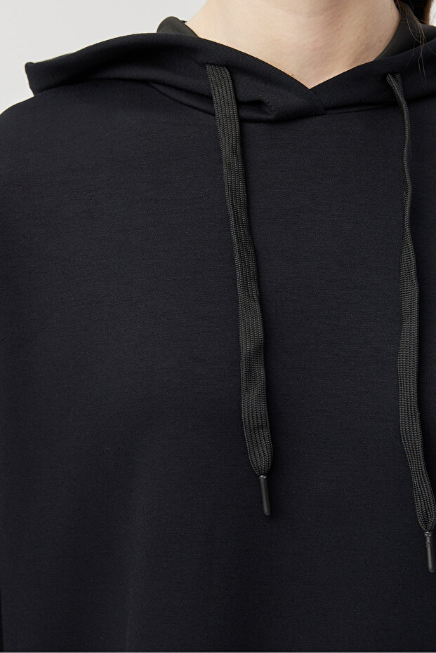 Kadın Kapüşonlu Basic Sweat Üst - 7