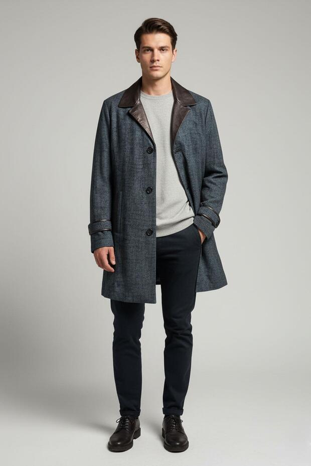 Nero Genuine Leather Men's Coat
