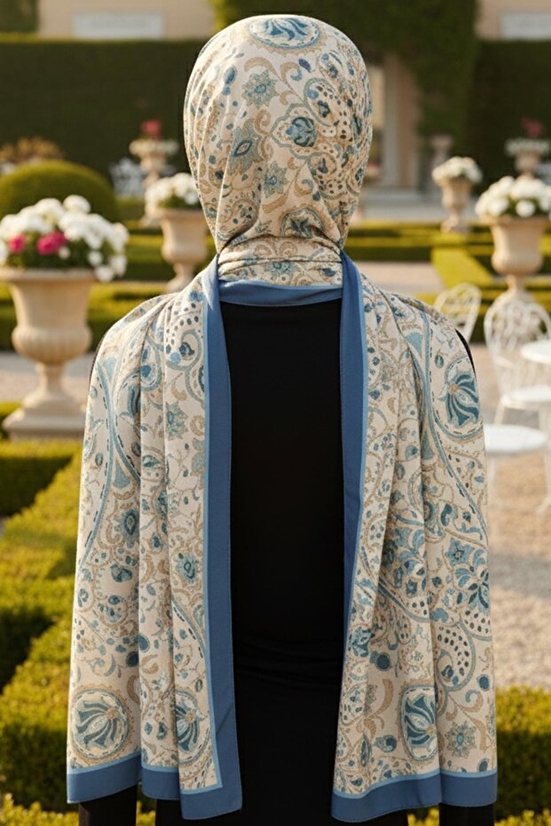 شال عملي منقوش برباط خلفي، PS-202 - 5