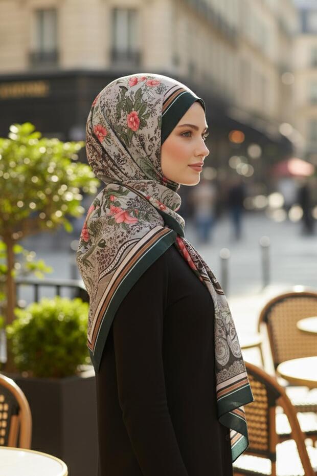 Patterned Shawl, Sal-201 - 6