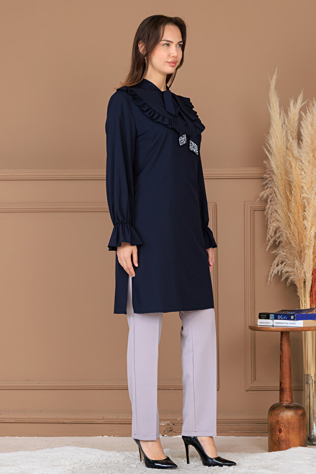 تونيك أسل للمحجبات مقاس كبير - 3