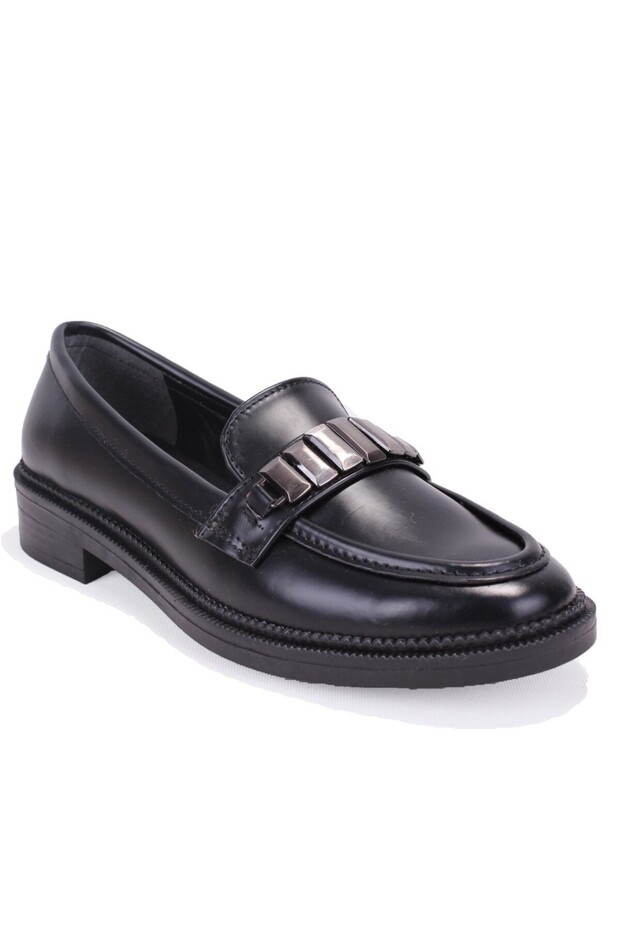 Dza07-863702 Black Casual Loafer Women's Shoes