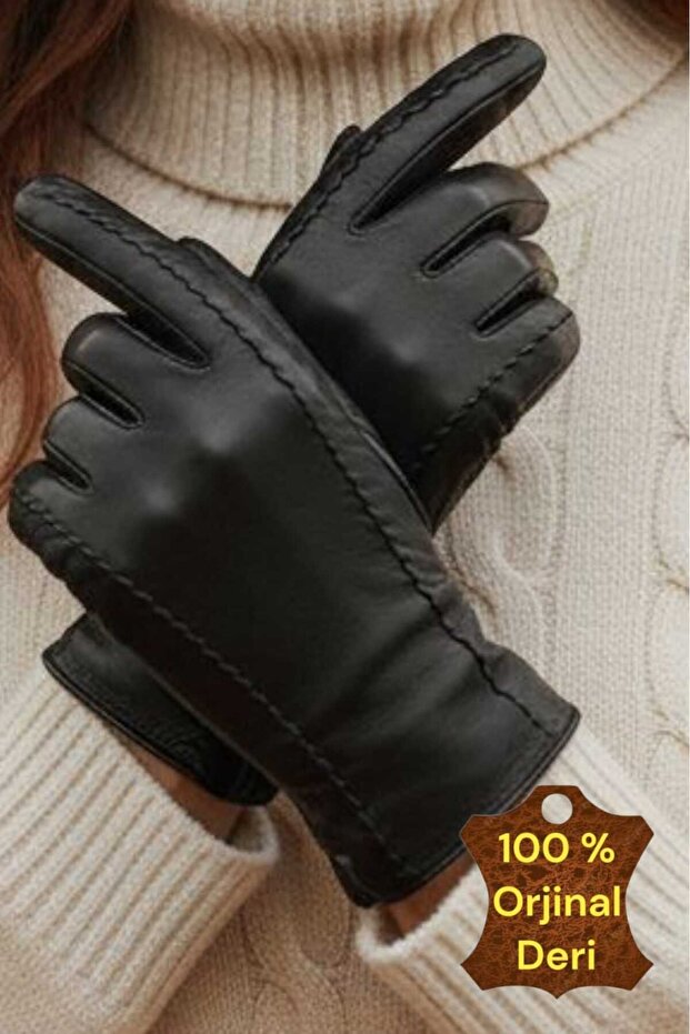 Kadın Hakiki Deri Eldiven - 5