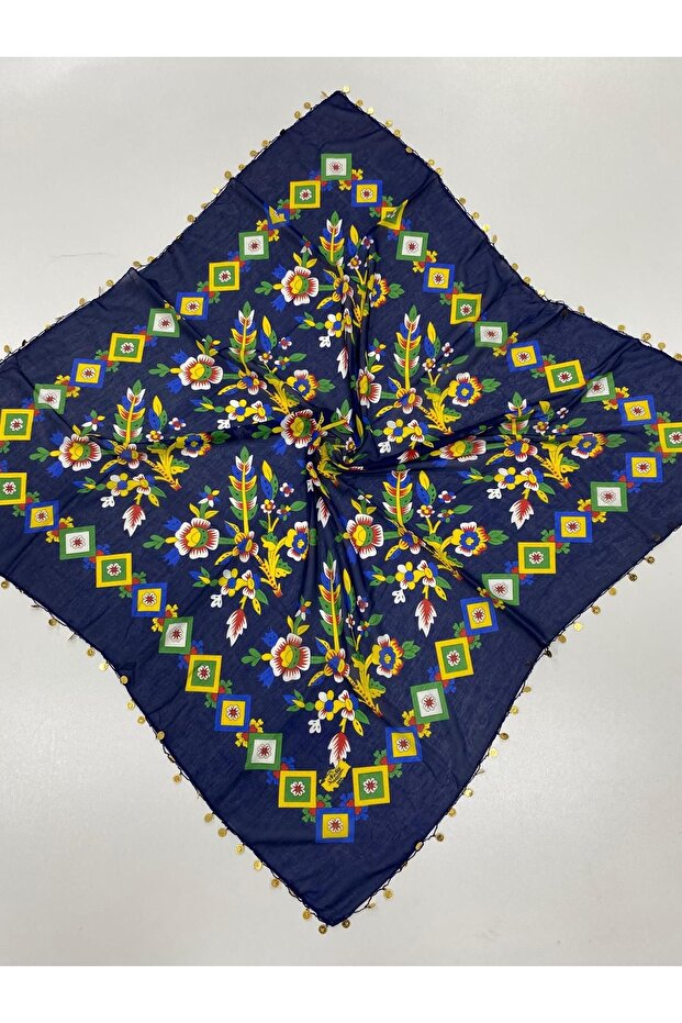 Tokat Pullu Yazma Eşarp Şal - 1