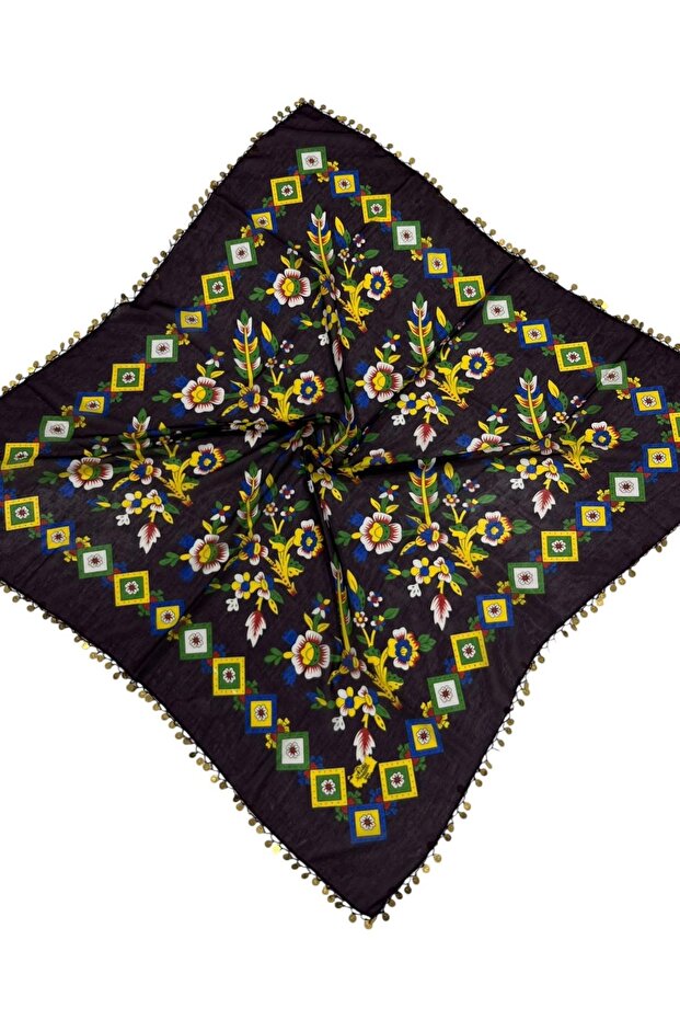 Tokat Pullu Yazma Eşarp Şal - 1