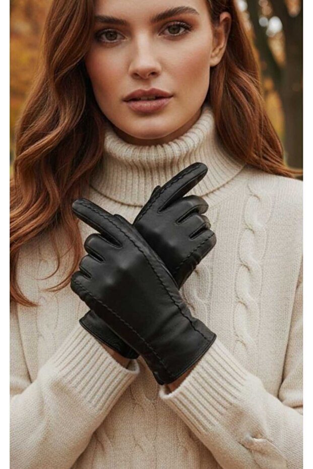 Kadın Hakiki Deri Eldiven - 6