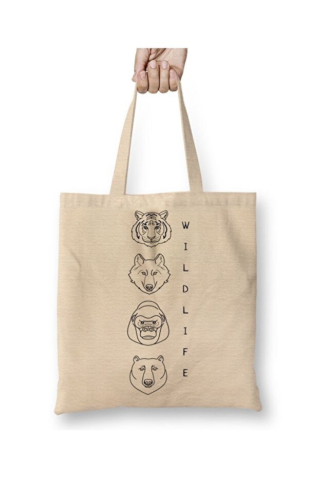 Wild Life Cloth Bag Long Handle