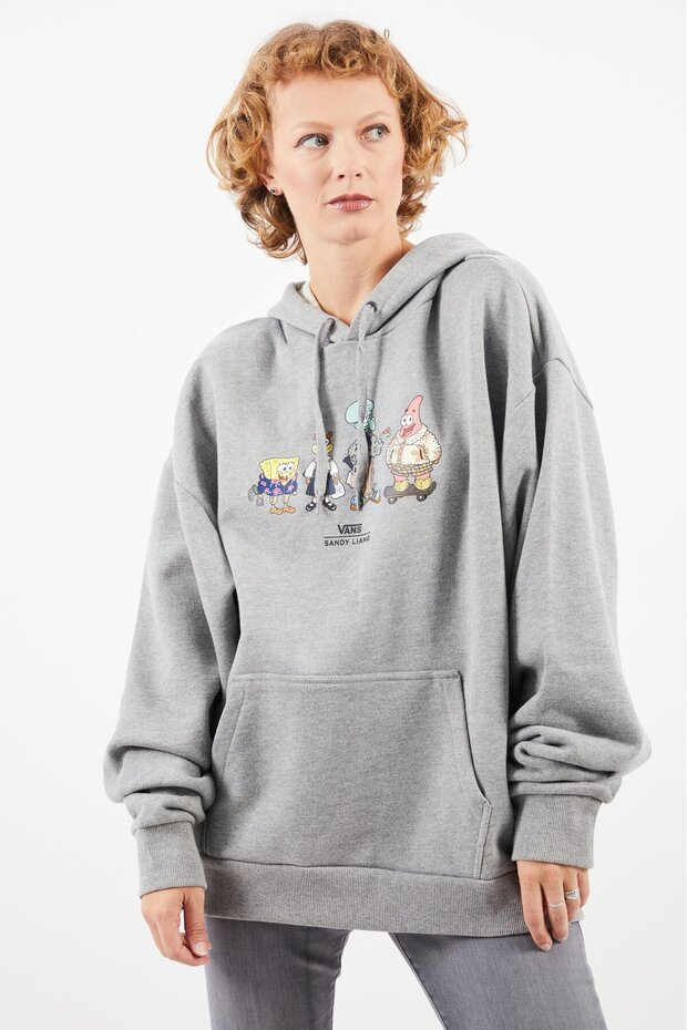 Women Graphic Hoodie Sweatshirt, Grey