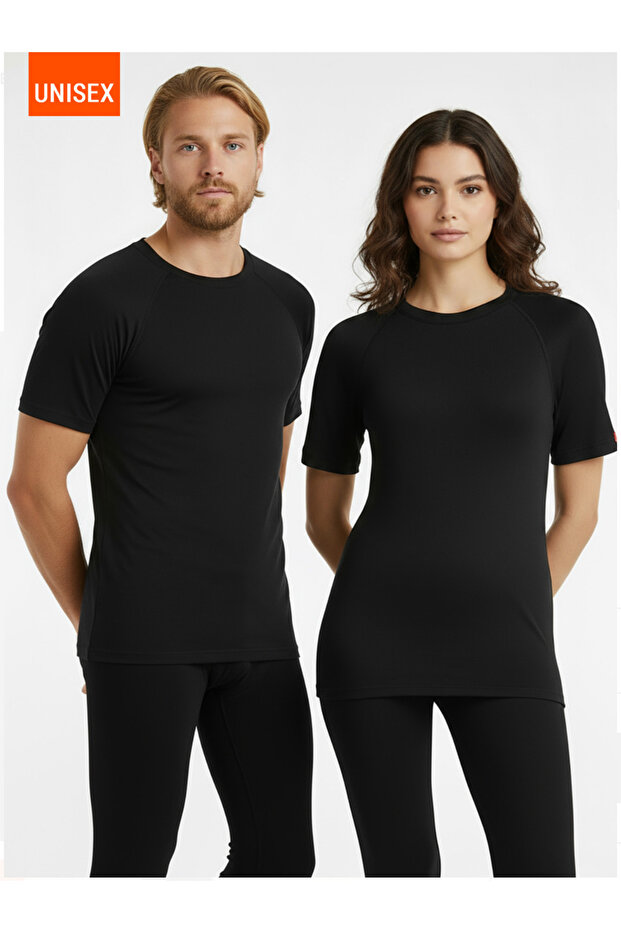 Unisex, Black Level 2 Short Sleeve Thermal T-Shirt (2 Pieces in a Box)