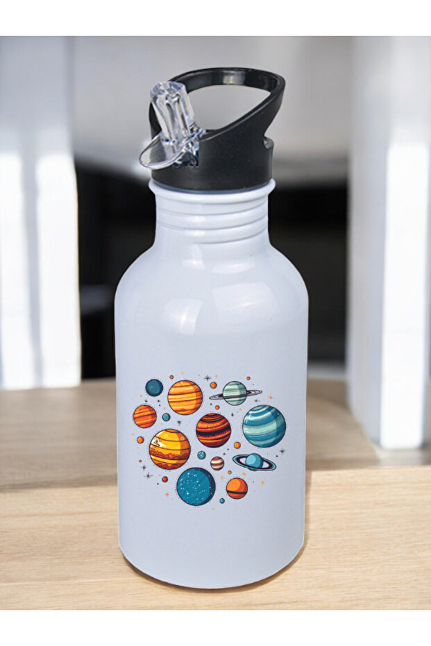 Planets Water Bottle - Water Bottle for School, Water Bottle for School, Water Bottle for Office, Water Bottle for Kitchen