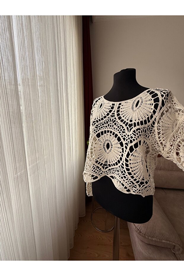 Dantel örgü bohem triko - 3