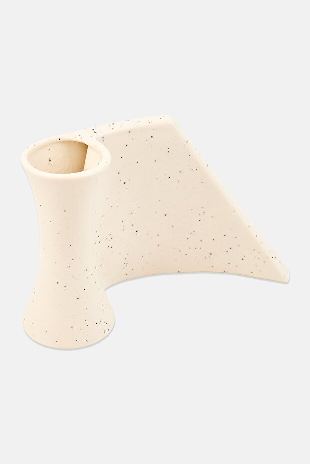 Table Top Ceramic Vase, Off White
