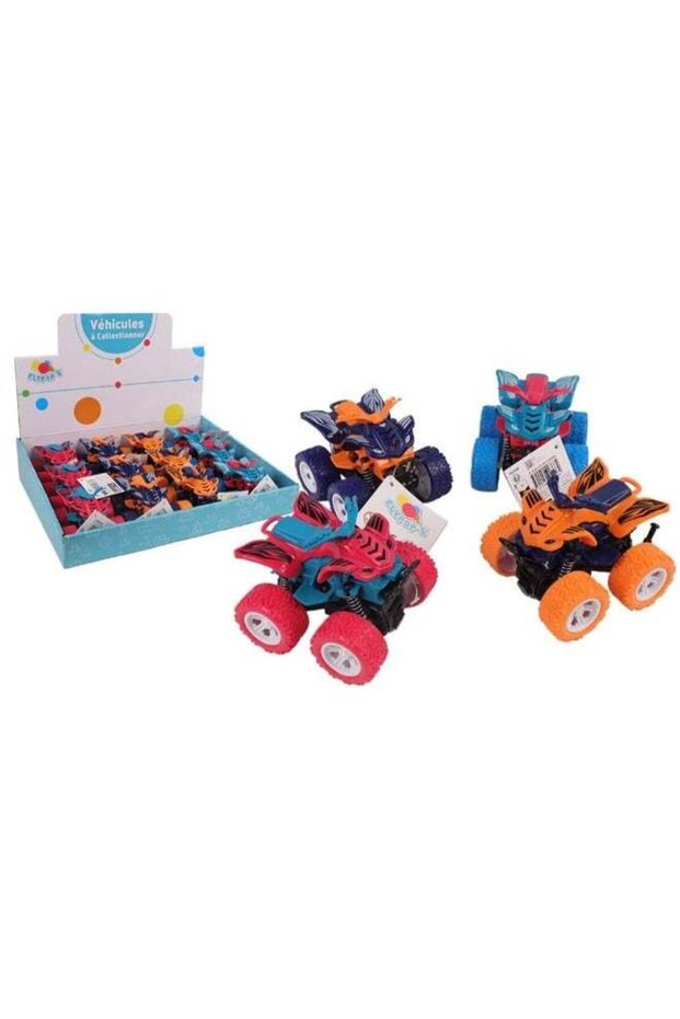 Speed Racer Big-Wheel Off-Road Toy Cars – Set of 4 Friction Monster Trucks