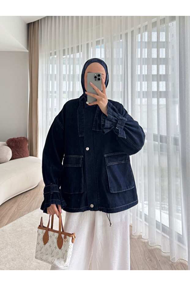 kadın kot çeket - 4