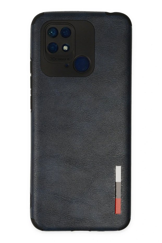Mtxdpn Xiaomi Redmi 10C Case Loop Leather Silicone (185628) - Navy Blue