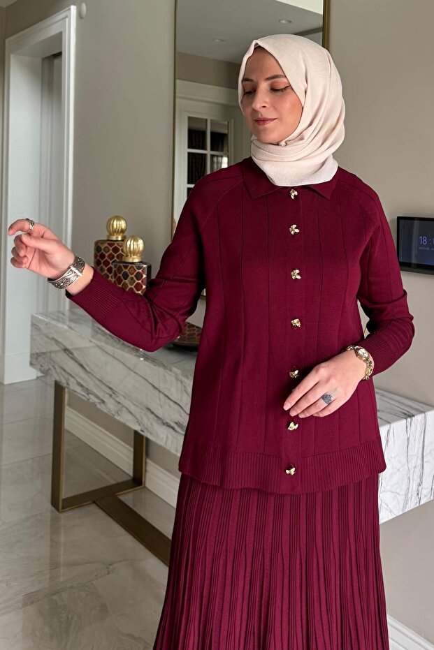 Yonca Triko Takım Bordo - 5