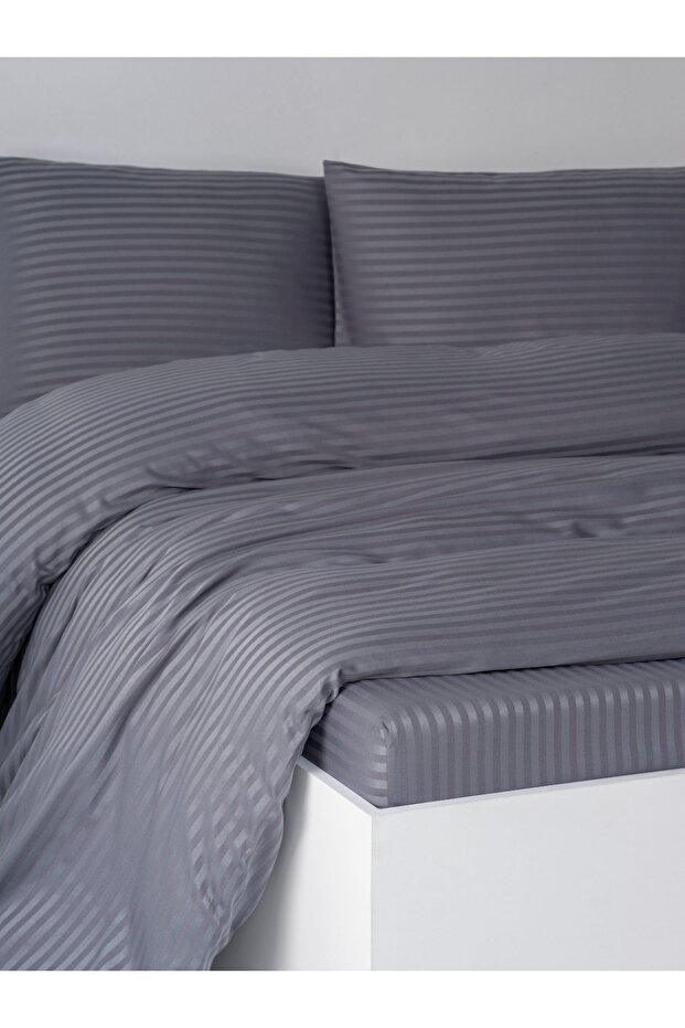 Irida Bedding Set Smoke 100% Cotton Double Size 200*220