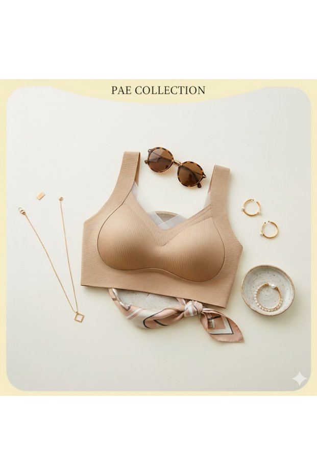 Bra Thin D Stitch-Free with Agrafted t Shaping / Sculpting Tulle Detailed Modern Laser Ghost Bra