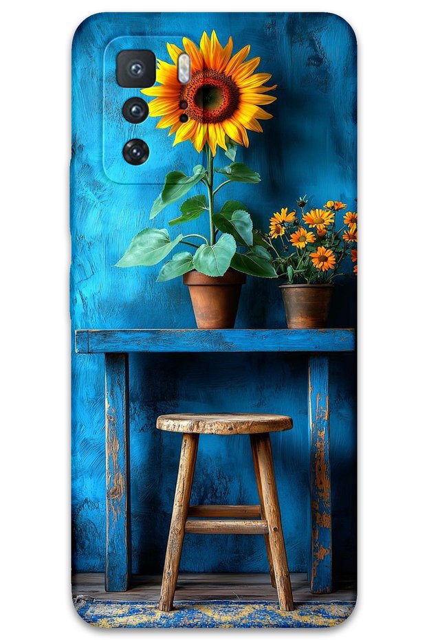 Xiaomi Poco X3 Gt Case Hd Pattern Printed Back Cover - Art Stool Flower