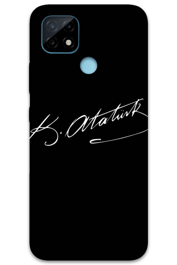 Realme C21 Case Hd Pattern Printed Back Cover - Ataturk Signature