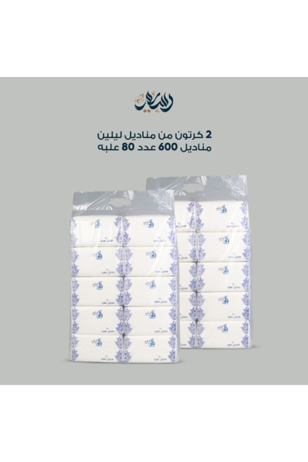2 كرتون مناديل 600 عدد 80 علبة