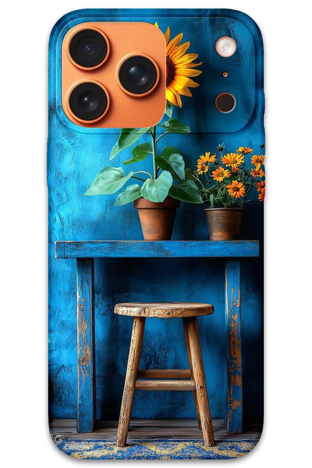 iPhone 17 Pro Case Hd Pattern Printed Back Cover - Art Stool Flower
