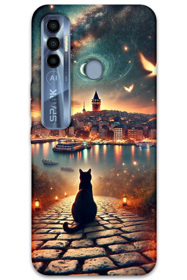 Tecno Spark 7 Pro Case Hd Pattern Printed Back Cover - Cat Galata