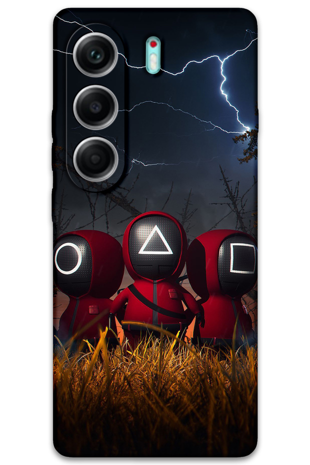 Tecno Camon 40 4g Case Hd Pattern Printed Back Cover - Squid Game Minion
