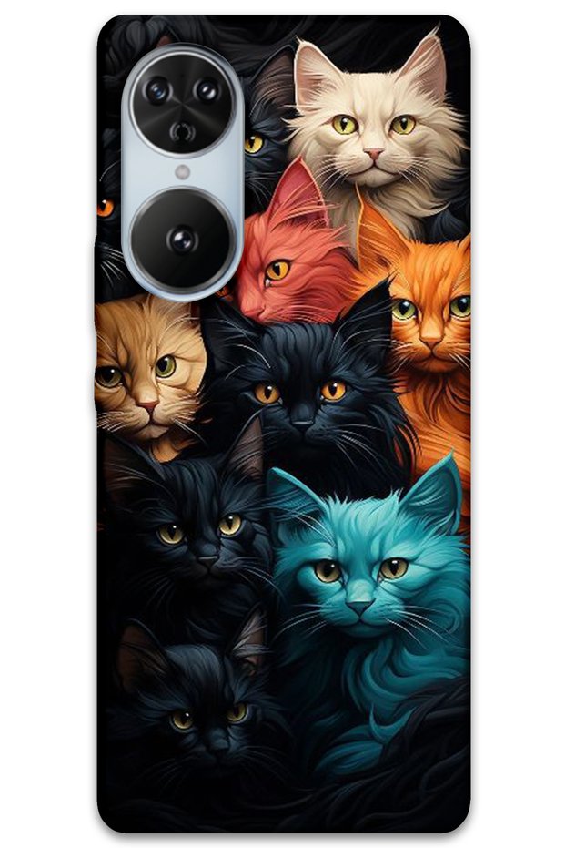 Reeder S19 Max Pro S Edge Case Hd Pattern Printed Back Cover - Colorful Cats