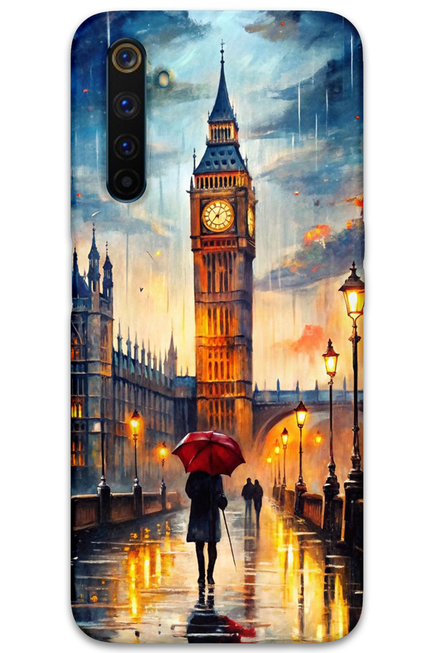 Realme 6 Pro Case Hd Pattern Printed Back Cover - Clock Tower