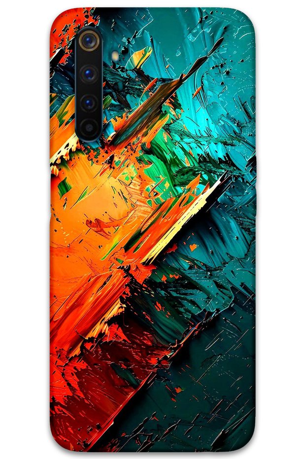 غطاء خلفي لهاتف Realme 6 Pro بنمط HD مطبوع - كريستال
