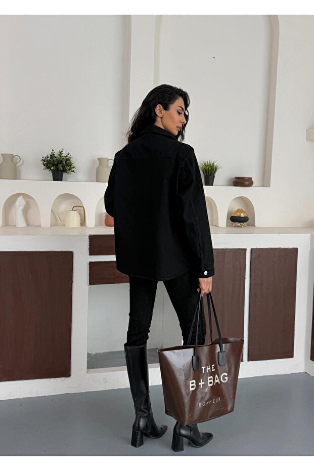 سترة جينز سوداء - 5