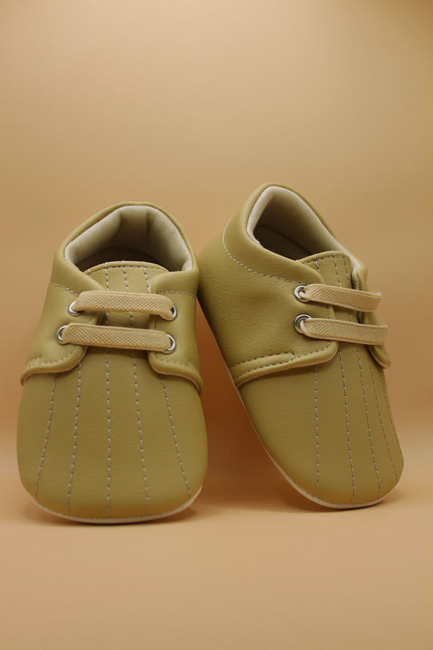 Baby Boy Embroidered/Elastic Shoes