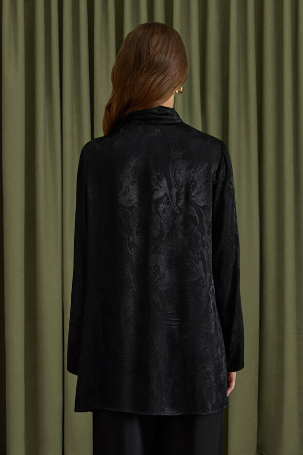 Textured Jacquard Patterned Rayon Viscon Tunic - 5
