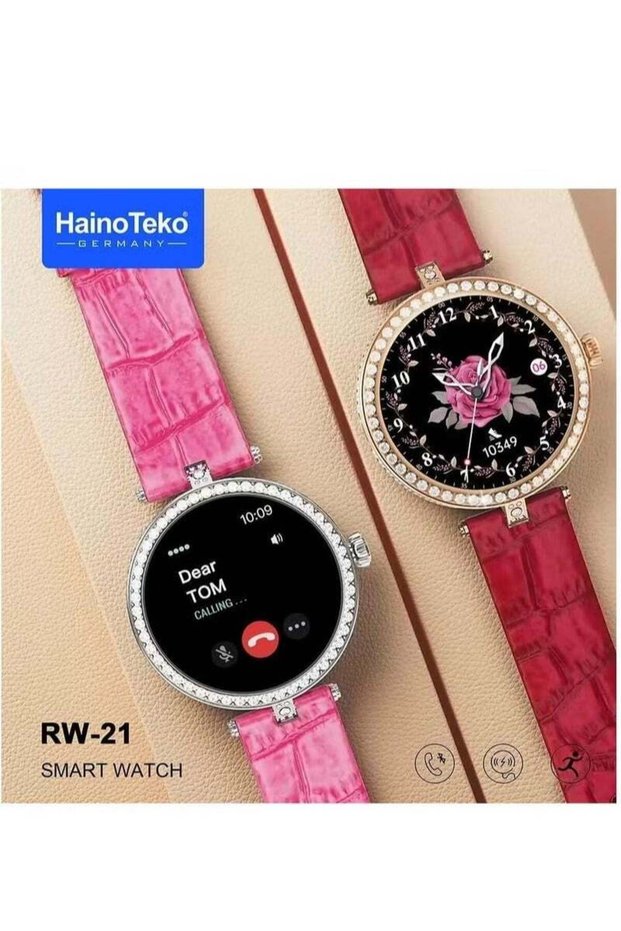 Haino Teko RW-21 Smart Watch for Women & Girls – Gold Dial, Bluetooth Calling, Heart Rate Monitor
