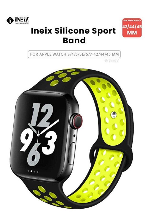 حزام بديل رياضي ناعم من السيليكون من Nike Edition لساعة Apple Watch مقاس 42،44،45 مم