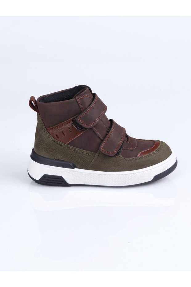 2710 Genuine Leather Boots F.-Brown-Green - 32
