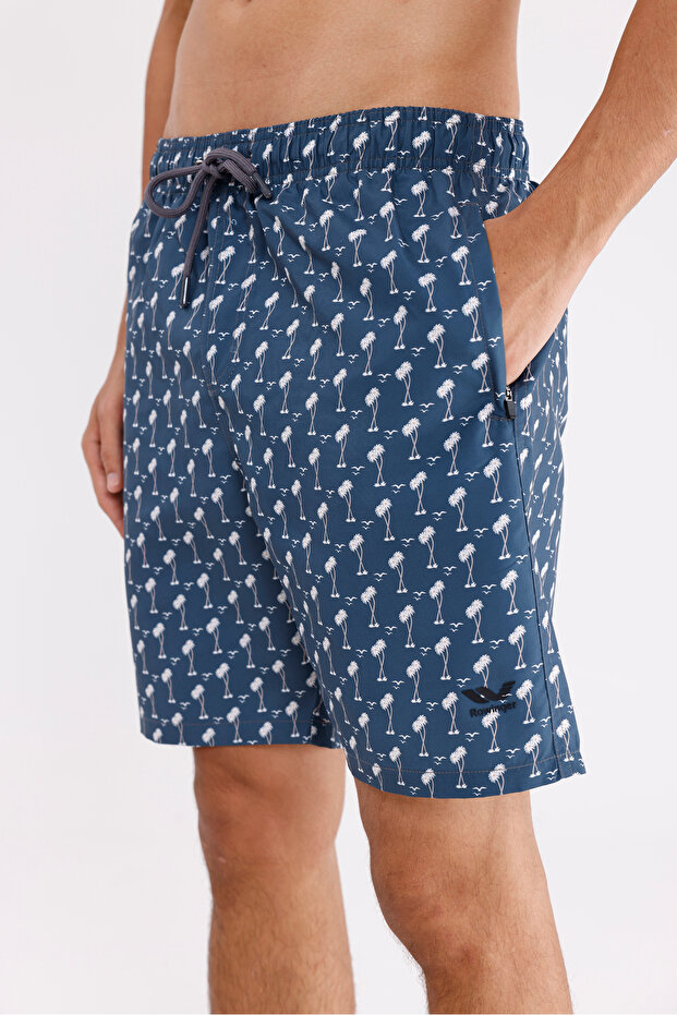 Digital Pattern Palermo Printed Quick Dry Inner Mesh Lining Side Pockets Elastic Waist Adjustable Drawcord