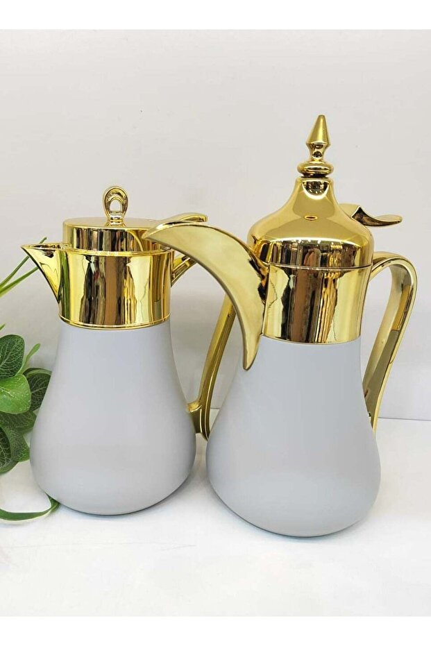 Stainless Steel Flask Thermos (Light Grey) - 2 Piece