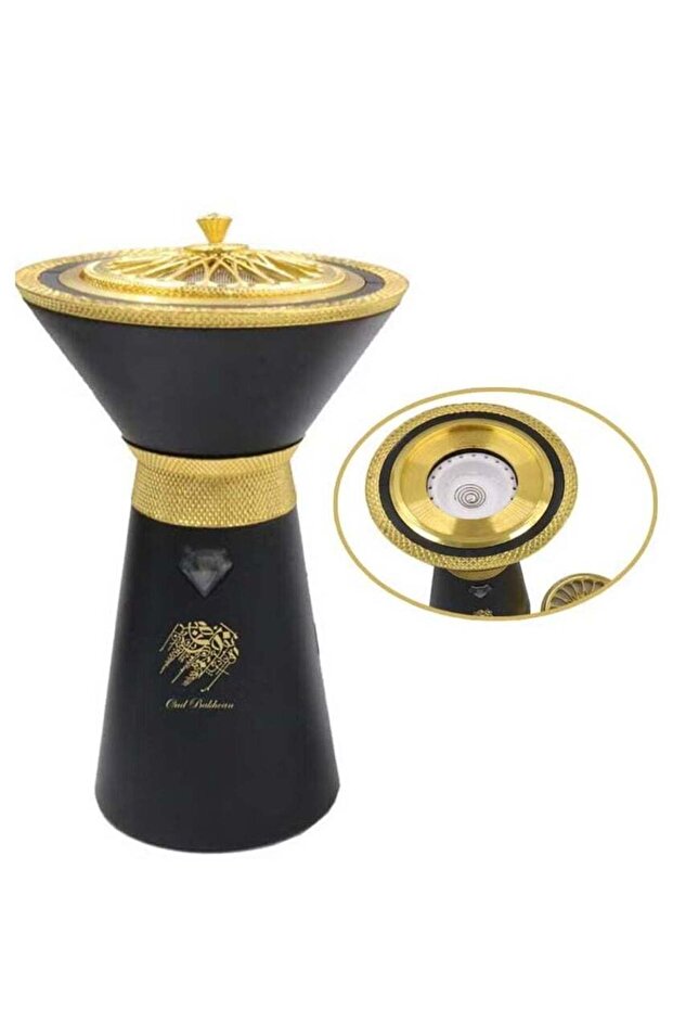 Unique Design Electric Incense Burner Arabic USB Rechargeable Portable Censer - Black
