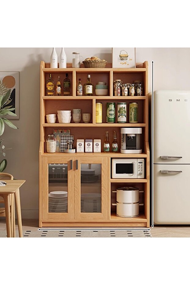 Cabinet Storage inside Living Room Wood Brown Color 100*30*180cm