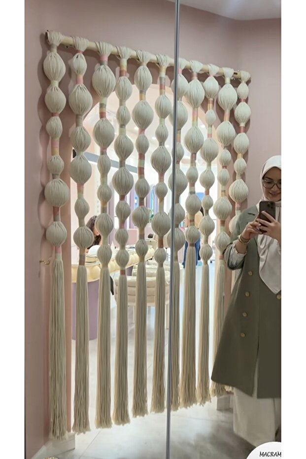 Makrome Modern Perde Kapı Süsü - 1