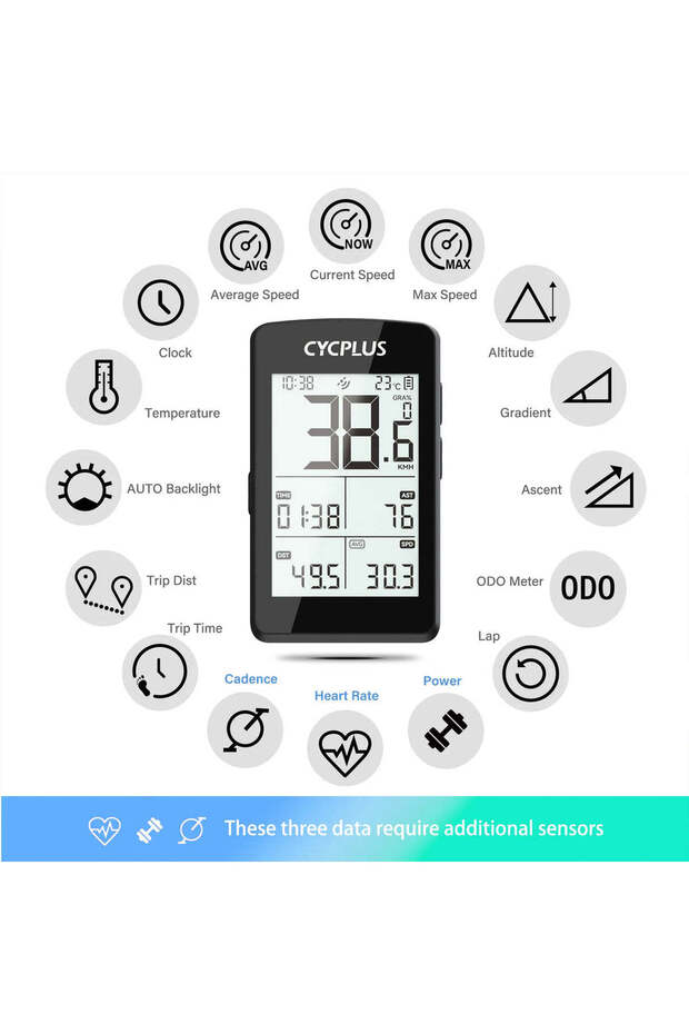 M3 GPS Bike Computer – Wireless Cycling Speedometer with Bluetooth - 3