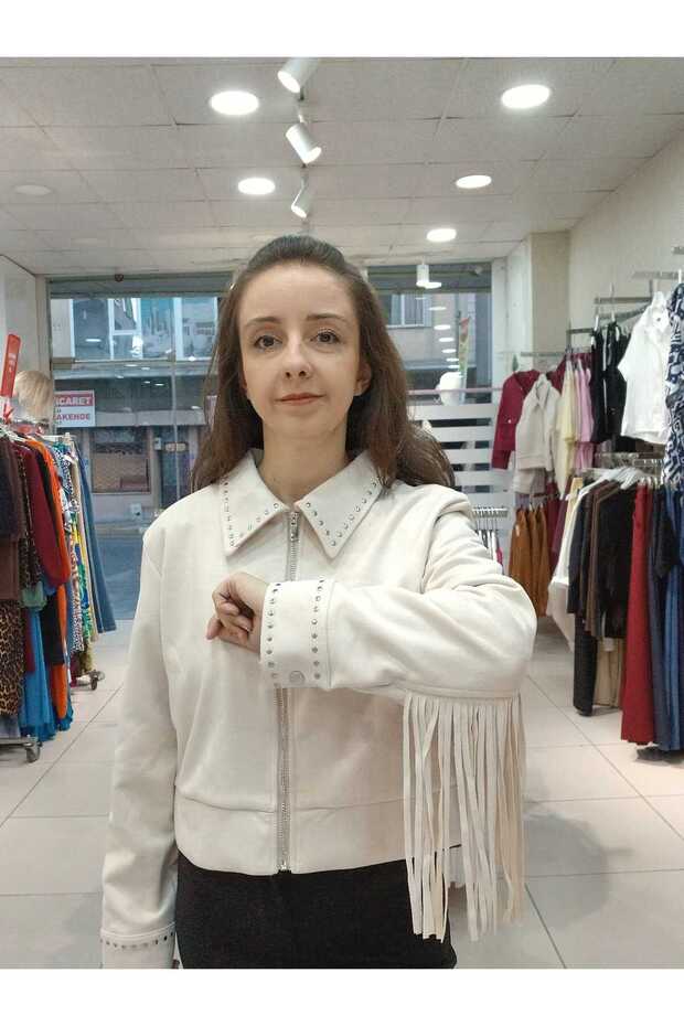 Püsküllü Süet Ceket - 3