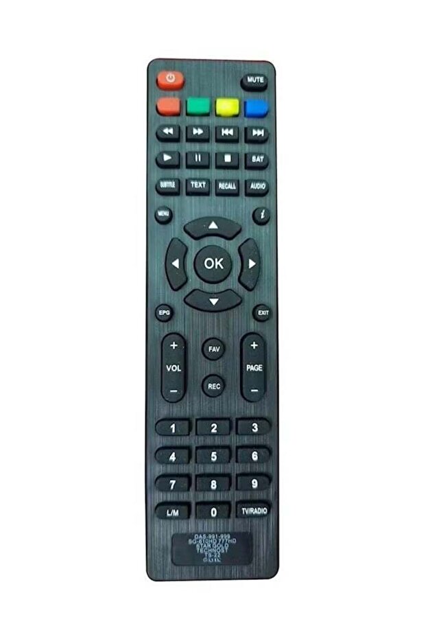 Remote Control For Receivers Black