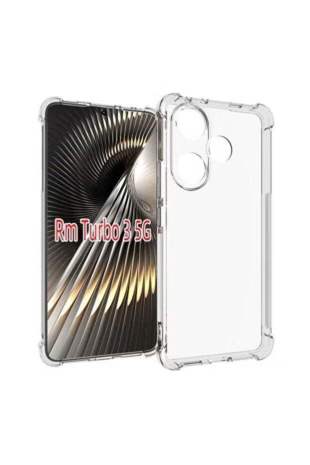 Case Cover for Xiaomi Redmi Turbo 3 - Shockproof Non-slip Thickened TPU, Transparent