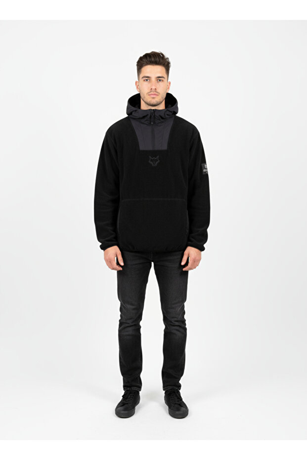 سترة صوفية نصف مزودة بسحاب - 1