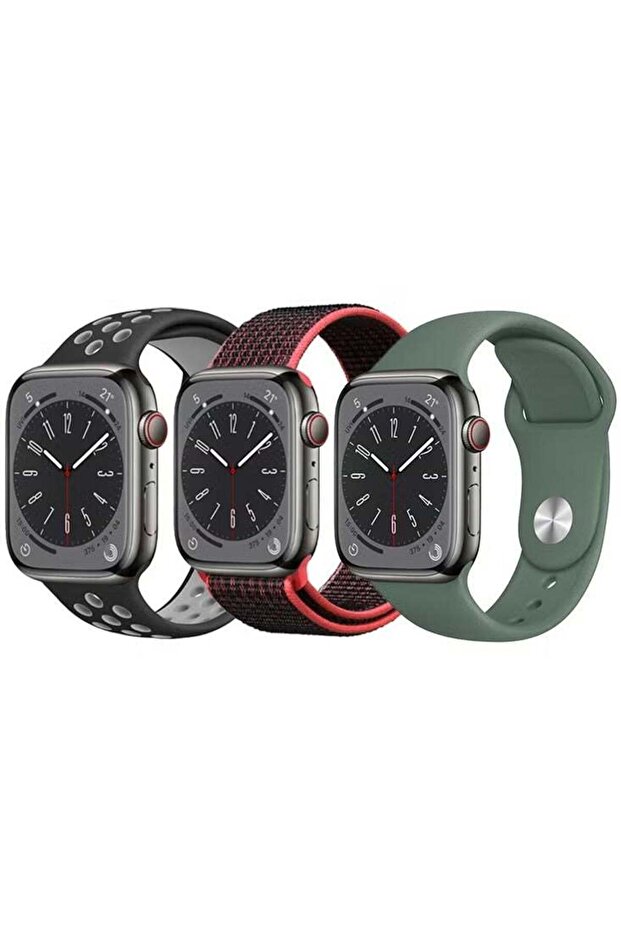 3pcs Watchband Replacement for Apple Watch 49/45/44/42mm Series 8/7/6/5/4/SE